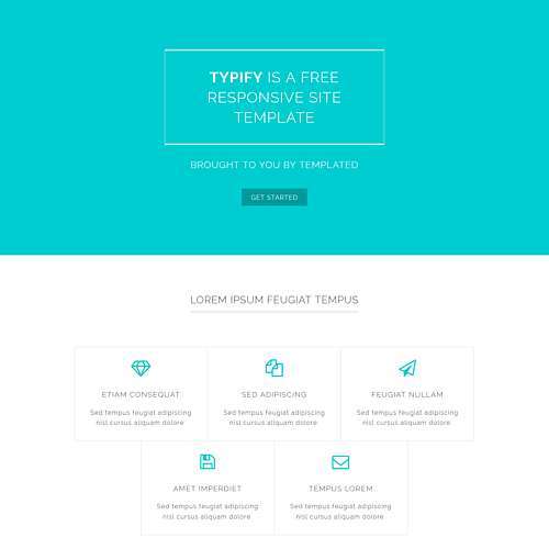 Typify - Free Responsive HTML and CSS Template